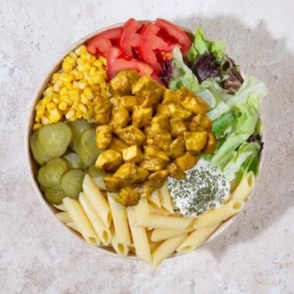 Köri Soslu Tavuk Makarna Bowl görseli