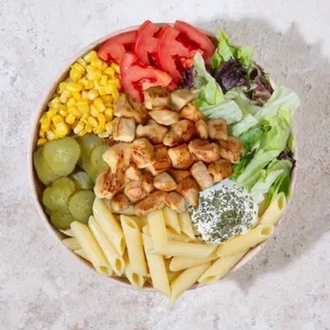 Tavuk Lokum Makarna Bowl görseli