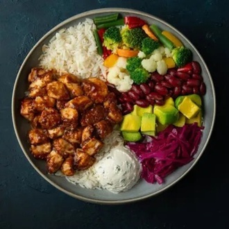 Barbecue Sauce / Barbekü Soslu Tavuk Bowl görseli