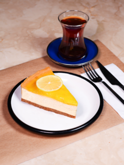 Siyez Bisküvili Şekersiz Limonlu Cheesecake görseli