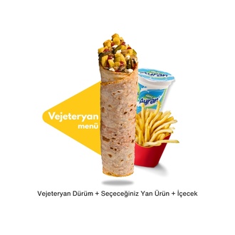 Mantarlı Vejetaryen Dürüm Menü görseli