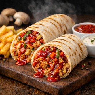 Hot Chili Soslu Tavuk Döner Dürüm görseli