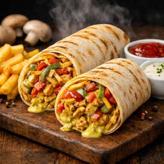 Köri Soslu Tavuk Döner Dürüm görseli