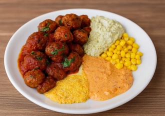 Domates Soslu Dana İsveç Köfte Bowl görseli