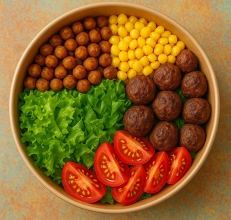 İsveç Köfteli Salata Bowl görseli