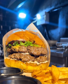 Long Big Double Burger (400 Gr.) görseli