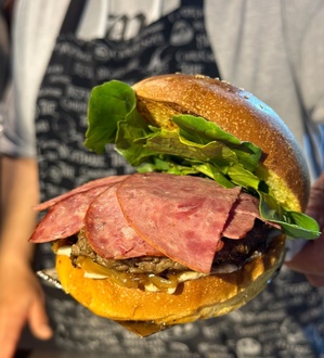 Long Big Bacon Burger (200 Gr.) görseli