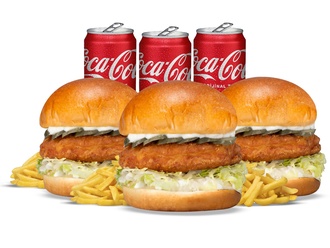 3'Lü Chicken Burger Menü görseli