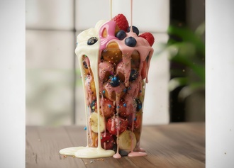 Orman Meyveli Waffle Cup görseli