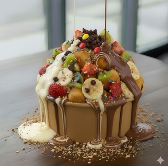 Nutellalı Waffle Bowl görseli