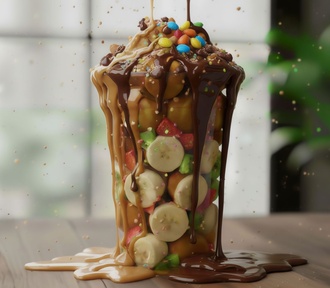 Çikolata & Karamel Waffle Cup görseli