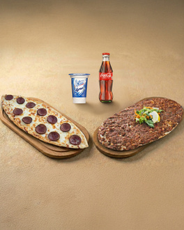 Sucuklu Kaşarlı Pide + Lahmacun Menü görseli