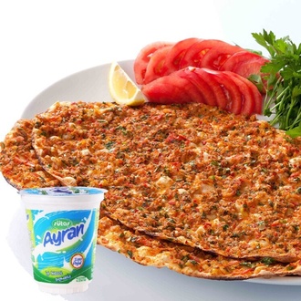 2 Lahmacun + 1 Sütaş Ayran 275Ml görseli