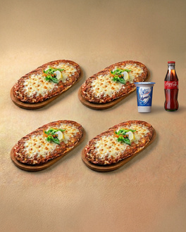 4'Lü Kaşarlı Lahmacun Menü görseli