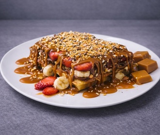 Karamel Belçika Waffle görseli