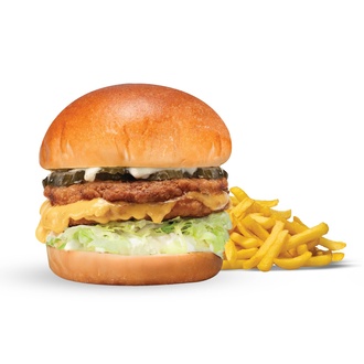 Cheddar Tavuk Burger görseli