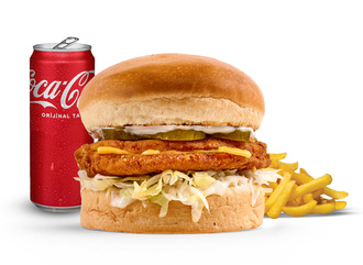 Cheddar Tavuk Burger Menü görseli