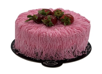 Muz Çilek Saçaklı Pasta (4-6 Kişilik) görseli