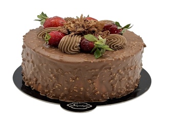 Çilek Çikolatalı Pasta (8-10 Kişilik) görseli