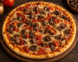 Kavurmalı Pizza (Büyük) görseli