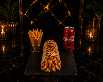 Hatay Soslu (Xl) Dürüm & Patates Kızartması & Coca-cola (33 Cl.) görseli
