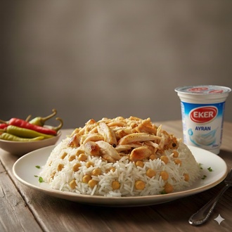 1.5 Sporcu Pilavı+ayran görseli