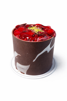 Frambuaz Çikolata Pasta (Dilim) görseli