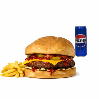 Sweet Chilli Menü (Burger+patates+330ml İçecek) görseli