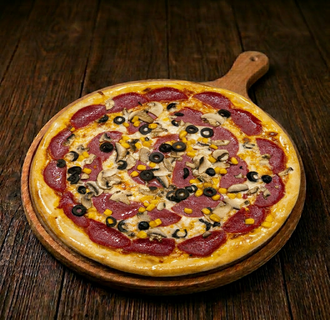 24. Salame Funghi Pizza (Büyük) görseli