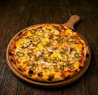 42. Chicken Jalapeno Pizza (Büyük) görseli