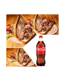 3 Tane Ekmek Arası Kokoreç+ 1 L Coca Cola görseli