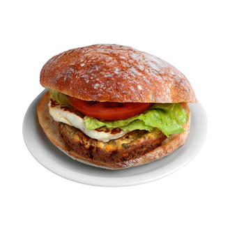 Fırınlanmış Mücver Ve Izgara Hellim Peynirli Ciabatta görseli