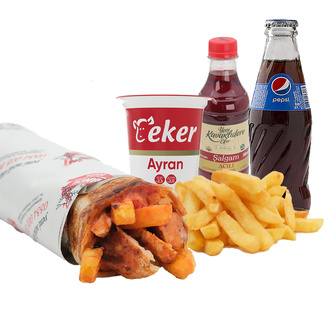 Kömürde Hatay Usulü Tavuk Döner Dürüm Menü görseli