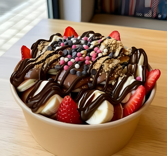 Dark Pancake Bowl Waffle Extra Large görseli