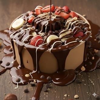 Dark Meyveli Brownie Bowl Medium görseli