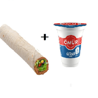 1 Mega Çiğköfte Dürüm + 1 Ayran (270 Ml ) görseli