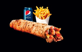 Tavuk Döner Dürüm-cips-kola (150 Gr) görseli
