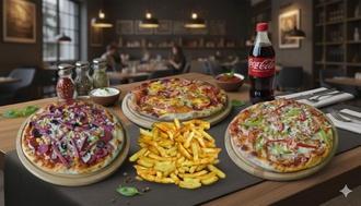 2 Adet Pofuduk Pizza + Patates + 1Lt Kola görseli