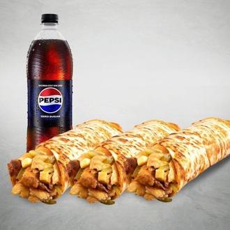 🥇Üçlü Tavuk Jumbo Dürüm Menü görseli