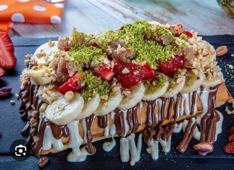 Sütlü Çikolatalı Muzlu Waffle görseli