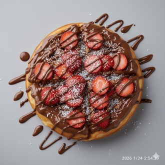 Çilekli Waffle görseli