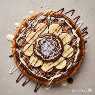 Double Çikolatalı Waffle görseli