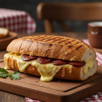 Bol Sucuklu – Eriyen Kaşarlı Somun Tost görseli