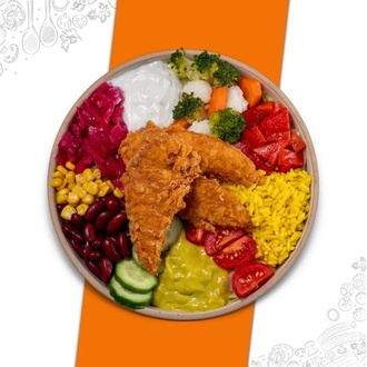 Çıtır Tavuklu Makarnalı Bowl Kase görseli