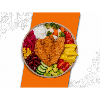 Çıtır Tavuklu Makarnalı Bowl Kase görseli