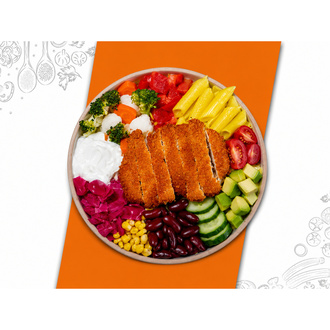 Makarnalı Schnitzel Bowl Kase görseli
