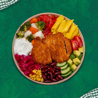 Makarnalı Schnitzel Bowl görseli