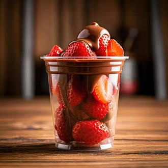 Happy Bowl Cup Waffle - Çilek görseli