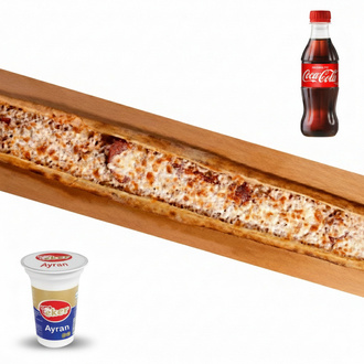 2 Adet Karışık Etli Ekmek Mevlana Pide + Promosyon İçecek görseli