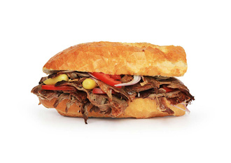 Eski Usul Et Dürüm Veya Ekmek Arası Üç Çeyrek görseli